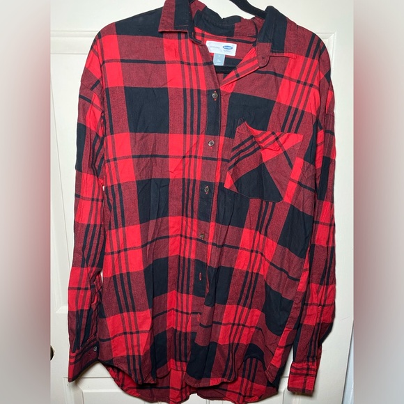 Old Navy Tops - Old Navy Women's Boyfriend Buffalo Plaid Lumberjack‎ Cotton Button Down Shirt, M